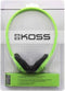 Koss KPH7 - On-Ear Koptelefoon - 40 mm luidspreker - Groen