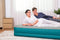Bestway Luchtbed met Ingebouwde Pomp - 2-Persoons - 203 x 152 x 36 CM - Ingebouwd Kussen