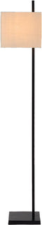 Atmooz - Vloerlamp Agra - Staande Lamp - Stalamp - Woonkamer - Zwart en witte kap - Hoogte 170cm - Metaal