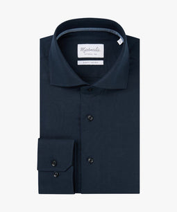 Michaelis slim fit heren overhemd - strijkvriendelijk - Haifisch kraag - groen