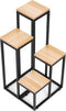 Plantenstandaard - 4 planken - metaal - 34x34x69,5 cm - licht