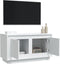 vidaXL - Tv-meubel - 80x35x45 - cm - bewerkt - hout - wit