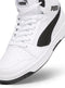 PUMA Rebound v6 - Unisex Sneakers - Imitatieleer - Wit/Zwart - Maat 42