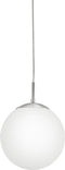 EGLO Rondo - Hanglamp - 1 Lichts - Ø200mm - Nikkel-Mat - Wit