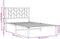 vidaXL - Bedframe - met - hoofdbord - metaal - zwart - 100x190 - cm