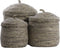 Light&living Mand S/3 met deksel max Ø36x42 cm MANGALA grijs