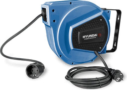 Hyundai 55972 - Wandkabelhaspel 15 m 3x1,5 mm² - Automatisch oprolbaar - Blauw