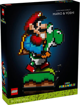 LEGO Super Mario - 71438 - Super Mario World - Mario en Yoshi displaymodel