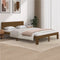 vidaXL - Bedframe - massief - grenenhout - honingbruin - 140x200 - cm