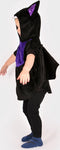 Den Goda Fen Verkleedkledij Vleermuis - Mini cape met capuchon - 86-110cm - 1-4 jaar - Zwart/Paars