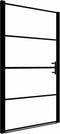vidaXL - Douchedeur - 100x178 - cm - gehard - glas - zwart