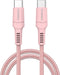 imoshion Kabel - USB C naar USB C Kabel - 2 meter - Snellader 60W - USB-C Oplader Kabel - Geschikt voor o.a. Apple iPhone 15/16 en Samsung - Roze