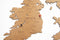 MiMi Innovations® Luxe Houten Landkaart - Muurdecoratie - United Kingdom and Republic of Ireland - 106x61 cm/41.7x24 inch - Bruin