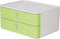 HAN smart-box - ALLISON - 2 lades - stapelbaar - wit/limoen groen - HA-1120-80