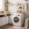 Eugad Opbergrek voor Wasmachine met 3 Planken en Handdoekhouder - Wit - 67 x 162 x 40 cm