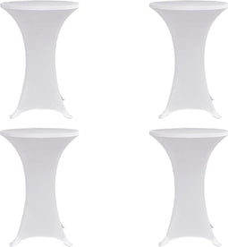 vidaXL - Statafelhoes - 4 - st - stretch - Ø60 - cm - wit