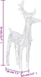 vidaXL - Kerstdecoratie - rendieren - en - slee - 280x28x55 - cm - acryl
