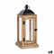 Gift Decor Lykta Natuurlijk Zwart Metaal Hout (18 X 43 X 18 Cm) (6 Stuks)