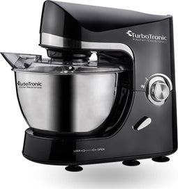 TurboTronic TT-002 Pro-Mix Keukenmachine - Staande Keukenmixer- keukenrobot- 5 Liter - 2000W - Zwart