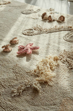 Lorena Canals Wasbaar vloerkleed zeebodem - Met accessoires - 140 x 200 cm