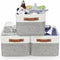The Tranquil Abode - Opvouwbare Opbergmand - Set van 3 Stevige Stoffen met Handgrepen (3 stuks)