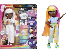 Rainbow High Watercolor & Create Modepop - Waterverfset met sjablonen - Groene ogen