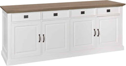 Richmond Interiors Dressoir oakdale 4-deurs 4-laden (RAL9010)