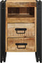 vidaXL - Nachttafel - 40x40x59 - cm - Massief - Ruw - Mangohout