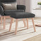vidaXL - Voetenbank - 45x29,5x35 - cm - stof - donkergrijs