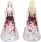 Joya Kids® - Halloween Bruidsjurk - Bloedspetters - Wit