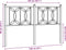vidaXL - Hoofdbord - 135 - cm - metaal - zwart