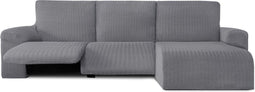 Hoes voor chaise longue met korte armleuning rechts Eysa JAZ Grijs 120 x 120 x 360 cm