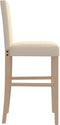vidaXL - Barstoelen - 2 - st - massief - rubberhout - en - stof