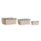 Basket spelset DKD Home Decor 49 x 40 x 22 cm Polyester vlechtwerk Boho (5 Stuks)