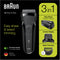 Braun Series 3 - Shave&Style 300BT - 3-in-1 elektrisch scheerapparaat en baardtrimmer - 1-7 mm