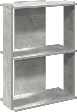 vidaXL - Boekenkast - 3-laags - 60x30x80 - cm - bewerkt - hout - betongrijs