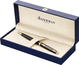 Waterman Hémisphère rollerball pen | matzwart met 23-karaats gouden trim | fijne punt | zwarte inkt | geschenkverpakking