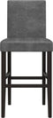 vidaXL - Barstoelen - 2 - st - massief - rubberhout - en - stof