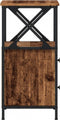 vidaXL - Nachtkastjes - 2 - st - 34x35,5x70 - cm - bewerkt - hout - oud - houtkleurig