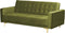 ABERDEEN - Slaapbank 3-zits - Groen - Fluweel