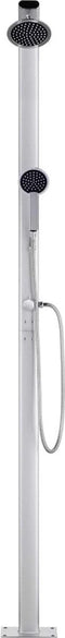 vidaXL Buitendouche met grijze basis 220 cm aluminium