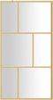 vidaXL - Inloopdouchewand - transparant - 100x195 - cm - ESG-glas - goudkleurig