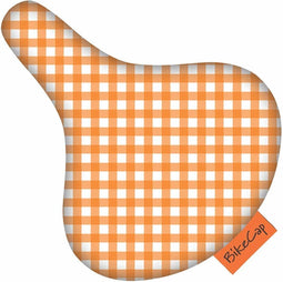 BikeCap Zadelhoes Orange Checkmate | Fietszadelhoes - Fietszadeldek - Stof en waterafstotend