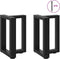 vidaXL - Salontafelpoten - 2 - st - T-vormig - 38x25x(42-43) - cm - staal - zwart