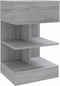 vidaXL - Nachtkastje - 40x35x65 - cm - bewerkt - hout - grijs - sonoma - eikenkleurig