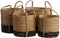 Light & Living Mand GEFEN S/4 max Ø35x32 cm - naturel+mat zwart
