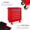 tectake® - Gereedschapswagen 7 lades - mobiel met wielen - rood