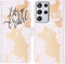 iMoshion Hoesje Geschikt voor Samsung Galaxy S21 Ultra Hoesje Met Pasjeshouder - iMoshion Design Softcase Bookcase - Wit / Meerkleurig / Goud / Let's Go Travel White
