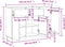 vidaXL - Dressoir - 110x34x75 - cm - massief - grenenhout