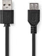 Nedis USB-Kabel - USB 2.0 - USB-A Male naar USB-A Female - 480 Mbps - 3.00 m - Zwart